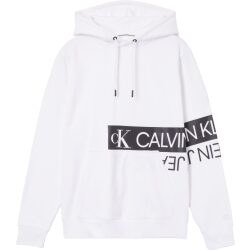 CALVIN KLEIN FELPA CON CAPPUCCIO E LOGO IN COTONE BIOLOGICO
