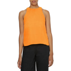 CALVIN KLEIN TOP SENZA MANICHE IN TWILL DI SATIN