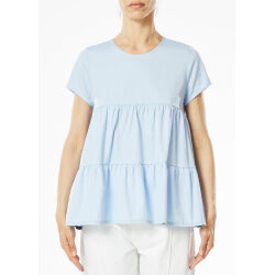 ALESSIA SANTI BLUSA A MANICA CORTA CON BALZE