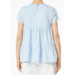 Alternative view of ALESSIA SANTI BLUSA A MANICA CORTA CON BALZE