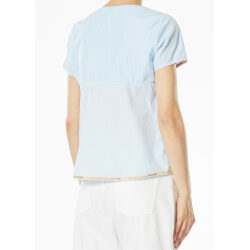 Alternative view of ALESSIA SANTI BLUSA A MANICA CORTA CON SCOLLO A V