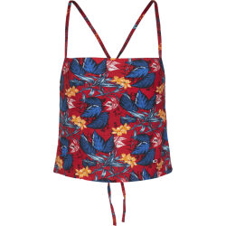 TOMMY JEANS CANOTTA CON STAMPA TROPICALE E LACCETTI