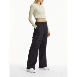 CALVIN KLEIN JEANS PANTALONI CARGO BADGE A VITA ALTA STRAIGHT LEG