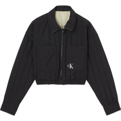 Alternative view of CALVIN KLEIN JEANS GIACCA BADGE REVERSIBLE CROPPED