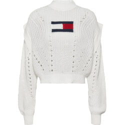TOMMY JEANS MAGLIA OVERSIZED CON BANDIERA SUL DAVANTI