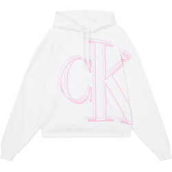 CALVIN KLEIN JEANS FELPA CON CAPPUCCIO E LOGO BOYFRIEND fit