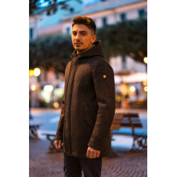 MANUEL RITZ PARKA SLIM JERSEY MISTO LANA