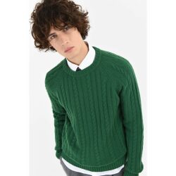 MANUEL RITZ MAGLIA GIROCOLLO TRECCIA MISTO LANA E CASHMERE