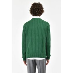 Alternative view of MANUEL RITZ MAGLIA GIROCOLLO TRECCIA MISTO LANA E CASHMERE