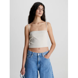 CALVIN KLEIN JEANS CANOTTA IN JERSEY A COSTINE