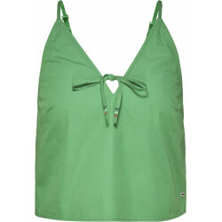 TOMMY JEANS CROP TOP IN POPELINE CON SCOLLO A V