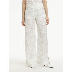 CALVIN KLEIN PANTALONI AMPI IN RASO MONOGRAM ALL-OVER