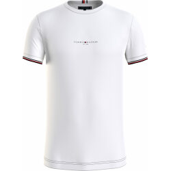 TOMMY HILFIGER T-SHIRT SLIM FIT CON RIGHE SUL FONDO MANICA