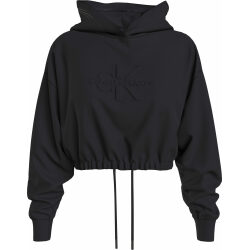 CALVIN KLEIN JEANS FELPA CON CAPPUCCIO E LOGO GOFFRATO