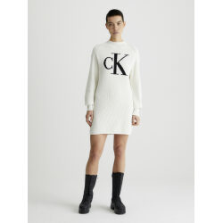 CALVIN KLEIN JEANS ABITO IN MAGLIA CON MONOGRAMMA