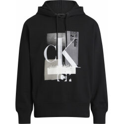 CALVIN KLEIN JEANS FELPA TAGLIO RELAXED CON CAPPUCCIO