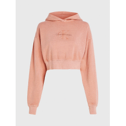 CALVIN KLEIN JEANS FELPA CORTA CON CAPPUCCIO