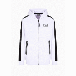 EA7 FELPA CON CAPPUCCIO E ZIP ATHLETIC COLOR BLOCK