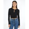 CALVIN KLEIN JEANS TOP MANICHE LUNGHE AVVOLGENTE ARRICCIATO