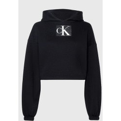 CALVIN KLEIN JEANS FELPA CON CAPPUCCIO E LOGO IN PAILLETTES