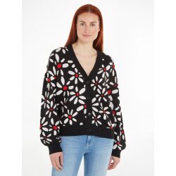 TOMMY JEANS CARDIGAN OVERSIZE CON MOTIVO A FIORI