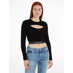 TOMMY JEANS CROP TOP CON CUT OUT E NASTRO LOGO