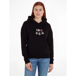 TOMMY JEANS FELPA SQUADRATA CON CAPPUCCIO E MARGHERITE