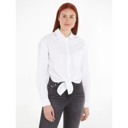 TOMMY JEANS CAMICIA CROP RELAXED FIT CON FIOCCO