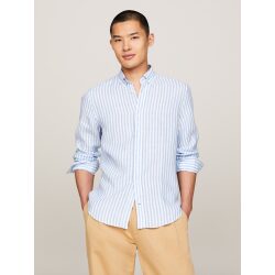 Alternative view of TOMMY HILFIGER CAMICIA REGULAR FIT IN LINO A RIGHE