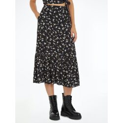 TOMMY JEANS GONNA MIDI A BALZE CON STAMPA FLOREALE