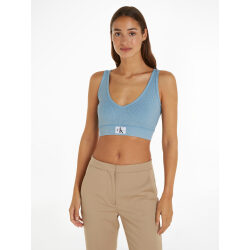 CALVIN KLEIN JEANS TOP CORTO IN COTONE LAVATO