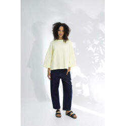 THIPO PANTALONI A BANANA IN DENIM
