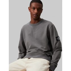 CALVIN KLEIN JEANS FELPA IN SPUGNA CON BADGE