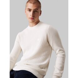 CALVIN KLEIN JEANS MAGLIONE CON STEMMA IN COTONE A COSTINE