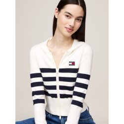 TOMMY JEANS MAGLIA CON CAPPUCCIO E ZIP INTEGRALE