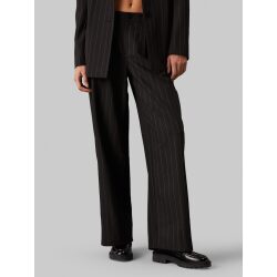 CALVIN KLEIN JEANS PANTALONI GESSATI IN MORBIDO CREPE
