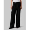 CALVIN KLEIN JEANS PANTALONI DRITTI IN CREPE PLISSETATO