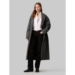 CALVIN KLEIN JEANS CAPPOTTO LUNGO IN LANA MELANGE