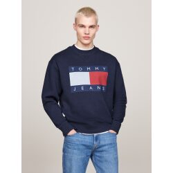 TOMMY JEANS FELPA RELAXED FIT CON BANDIERA
