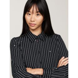 TOMMY JEANS CAMICIA RELAXED FIT A RIGHE CON STELLE