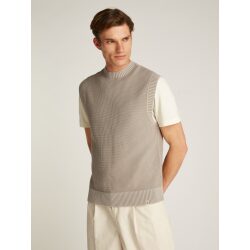 CALVIN KLEIN JEANS MAGLIA SMANICATA IN COTONE TESTURIZZATO