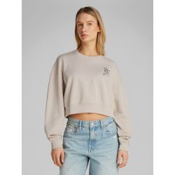 CALVIN KLEIN JEANS FELPA BOXY IN SPUGNA DI COTONE