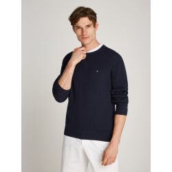 TOMMY HILFIGER PULLOVER IN MAGLIA A SPINA DI PESCE