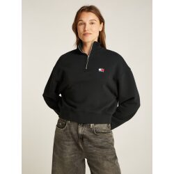 TOMMY JEANS FELPA CROP SQUADRATA CON MEZZA ZIP