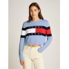 TOMMY JEANS PULLOVER RELAXED FIT CON BANDIERA COLOR BLOCK