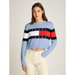 TOMMY JEANS PULLOVER RELAXED FIT CON BANDIERA COLOR BLOCK