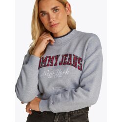TOMMY JEANS FELPA CROP CON COLLO A IMBUTO