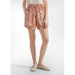 DEHA PANTALONCINI STAMPATI ALLOVER IN COTONE INCRESPATO