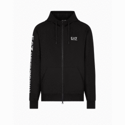 EA7 FELPA CON CAPPUCCIO LOGO SERIES IN COTONE