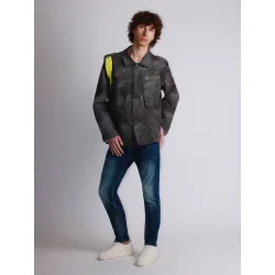 BERNA GIACCA OVERSHIRT EFFETTO TIE DYE